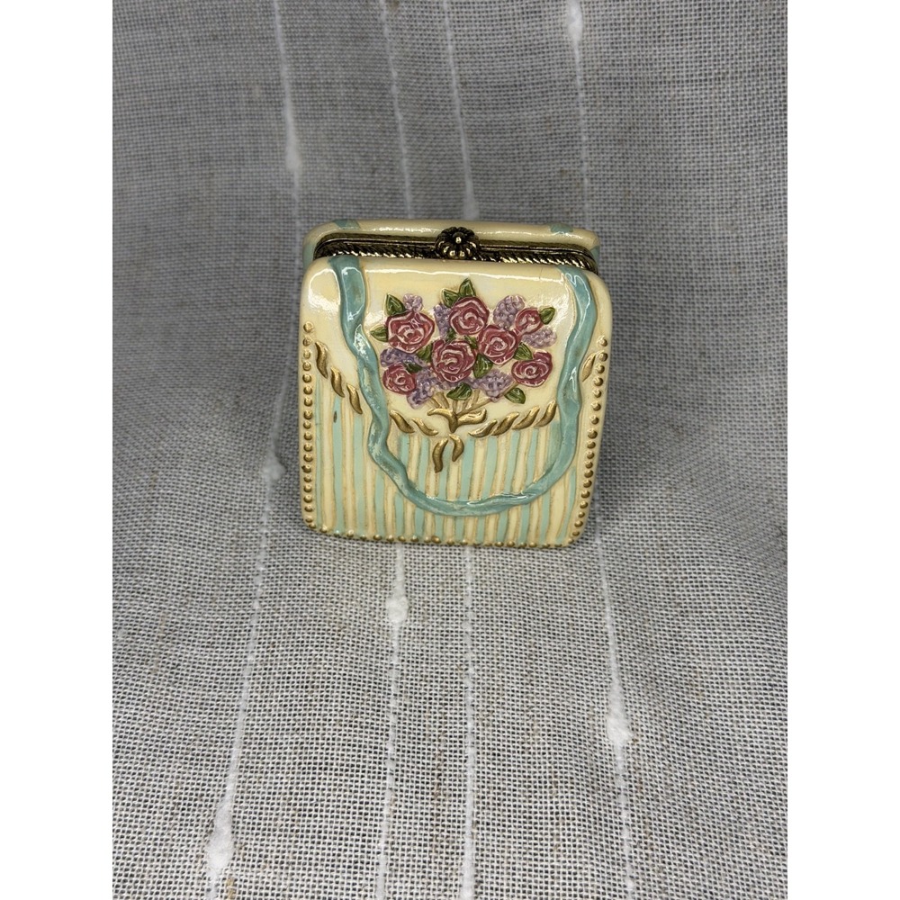 Vintage Purse Trinket Box with Snap Closure - Picture 3 of 9